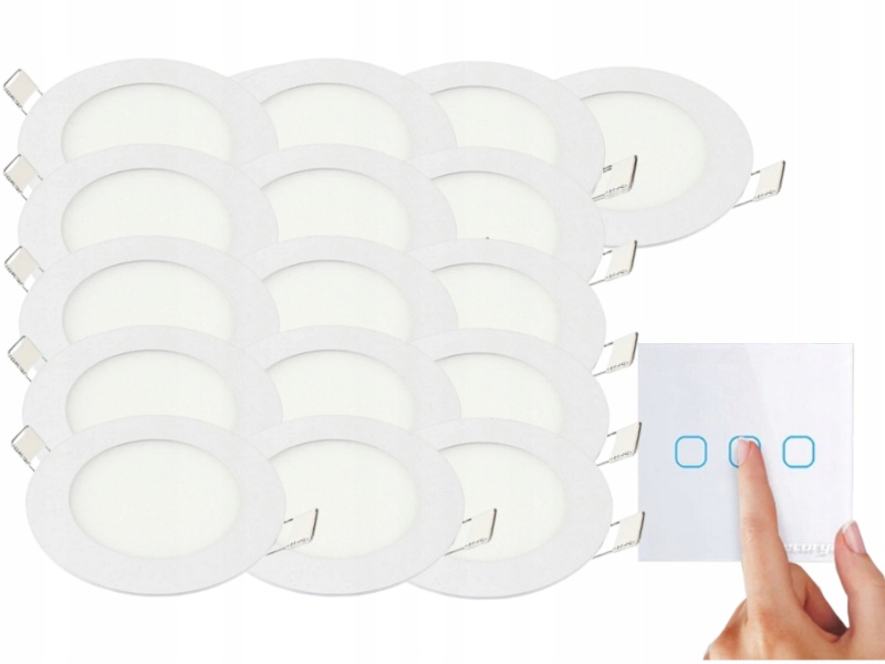Sada svítidel Halogen Strop Led 3W 16x Vypínač