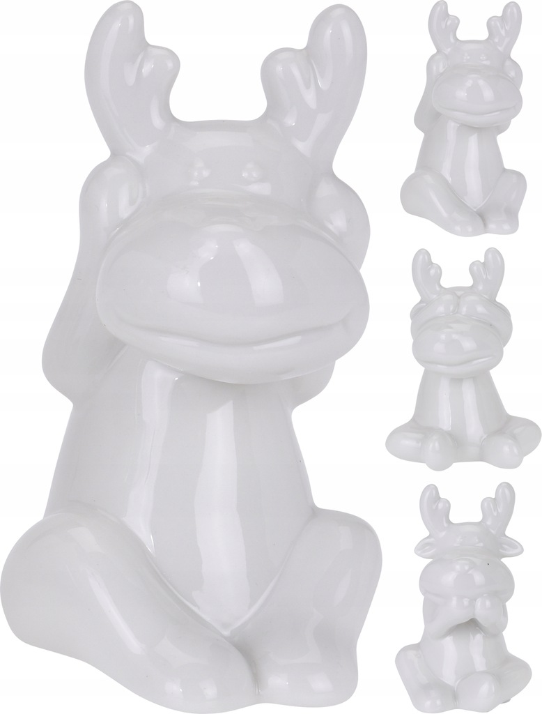 

Zestaw figurek ceramicznych Białe łosie 3sztuki