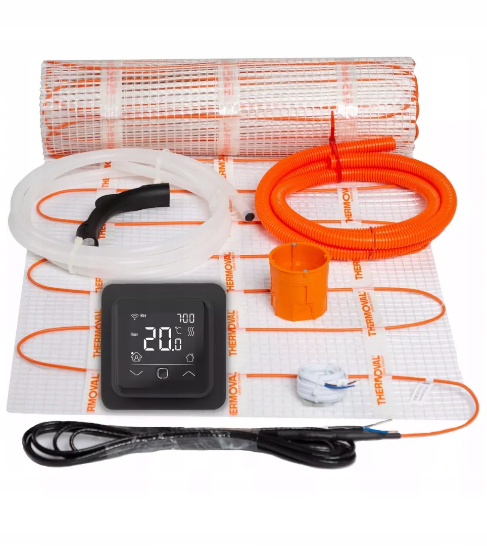 Thermoval Zestaw ogrzewania podłogowego mata 7m² termostat TVT 40 CC WiFi