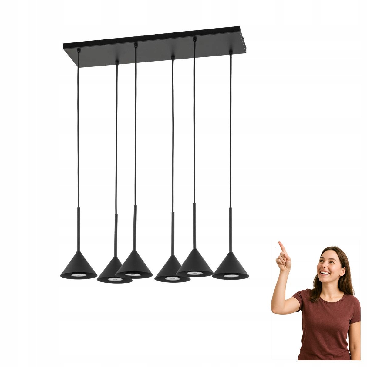 Závesná lampa Cono Black Mini 10306 Tk Lighting
