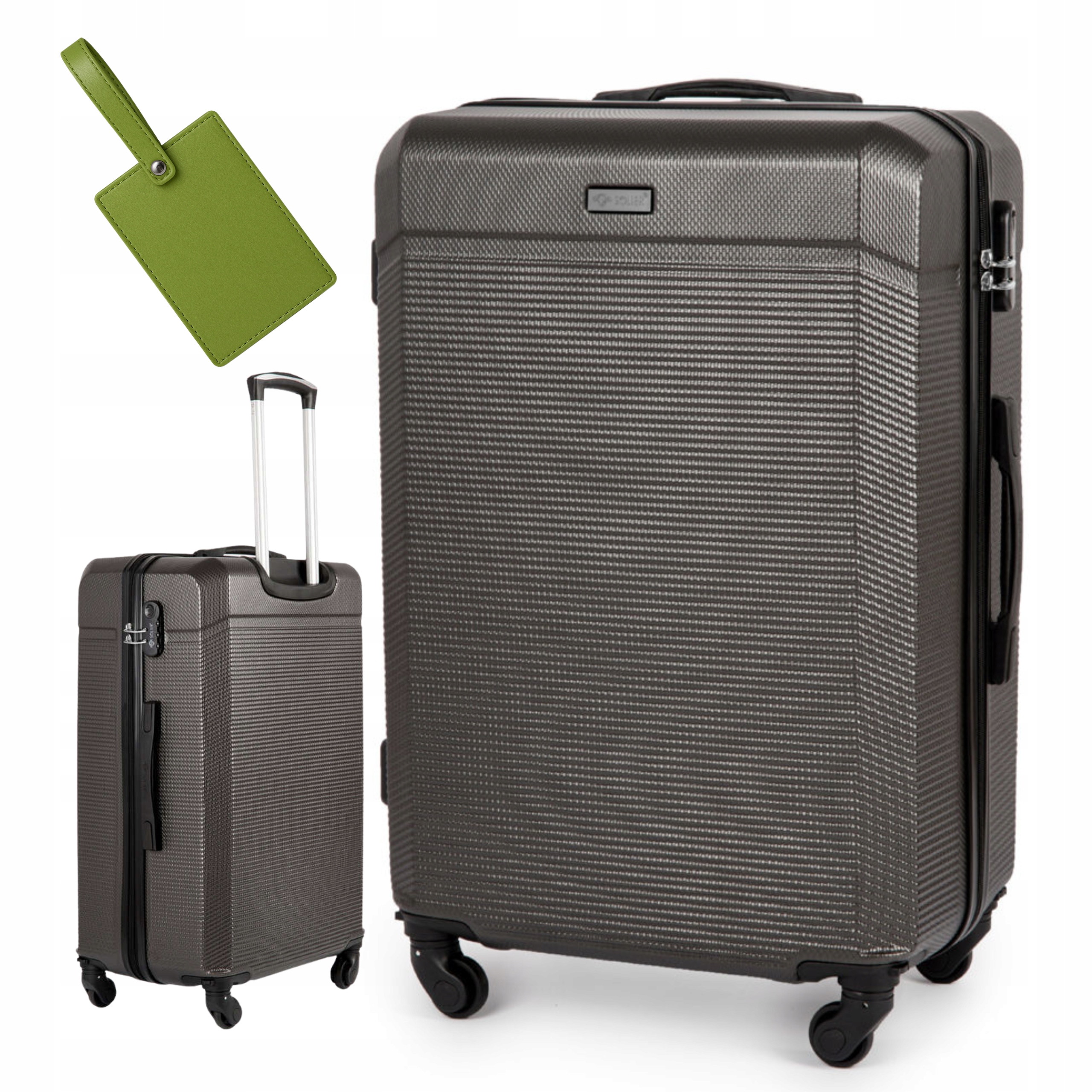 Cestovní kufr na kolečkách, zavazadla Abs, střední pevná, pevná, Premium Dárek