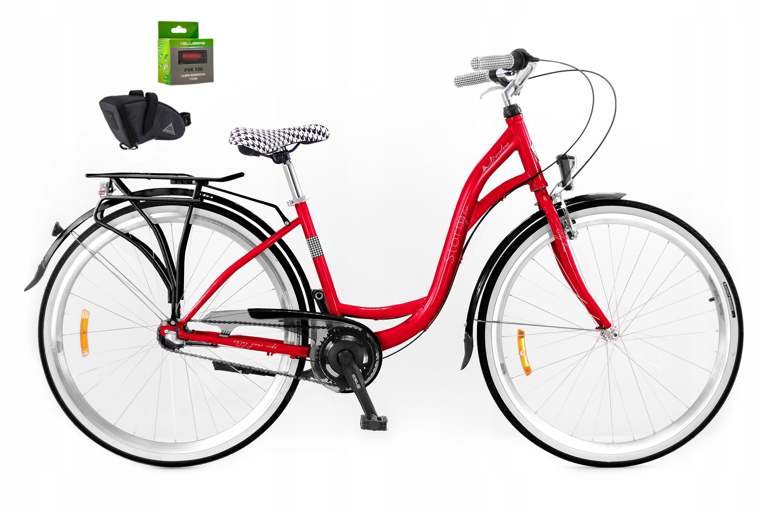 Rower 28 Storm Barcelona D17" Nexus-3 czerwony