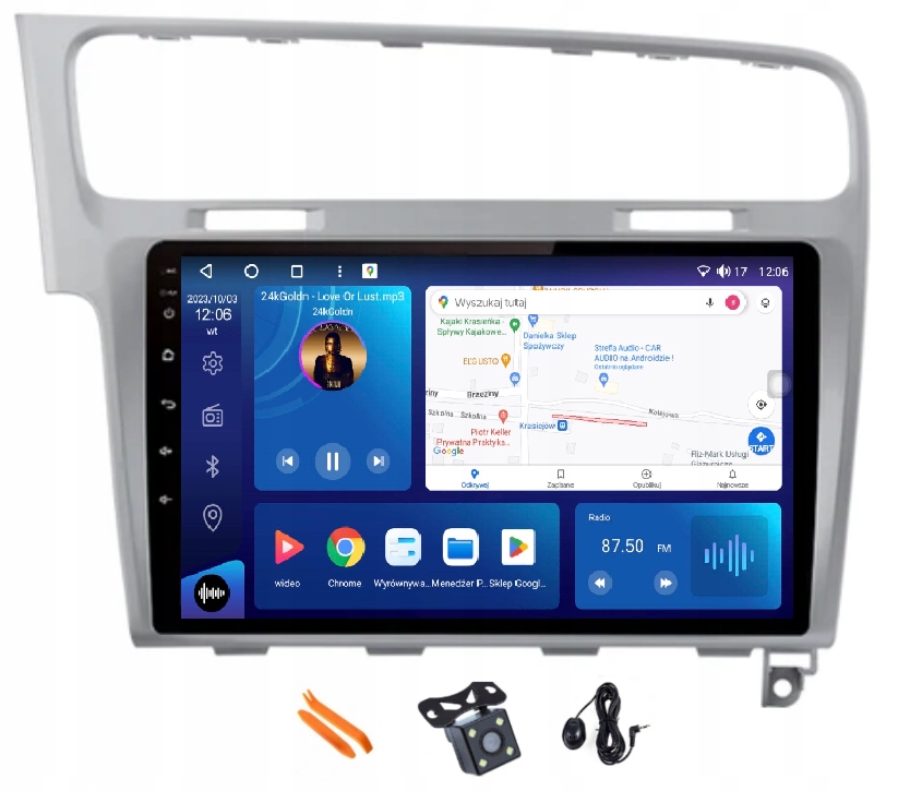 Rádio Android Navigácia Qled Carplay Lte Gps Dsp 256GB Vw Golf 7 MK7 12-20
