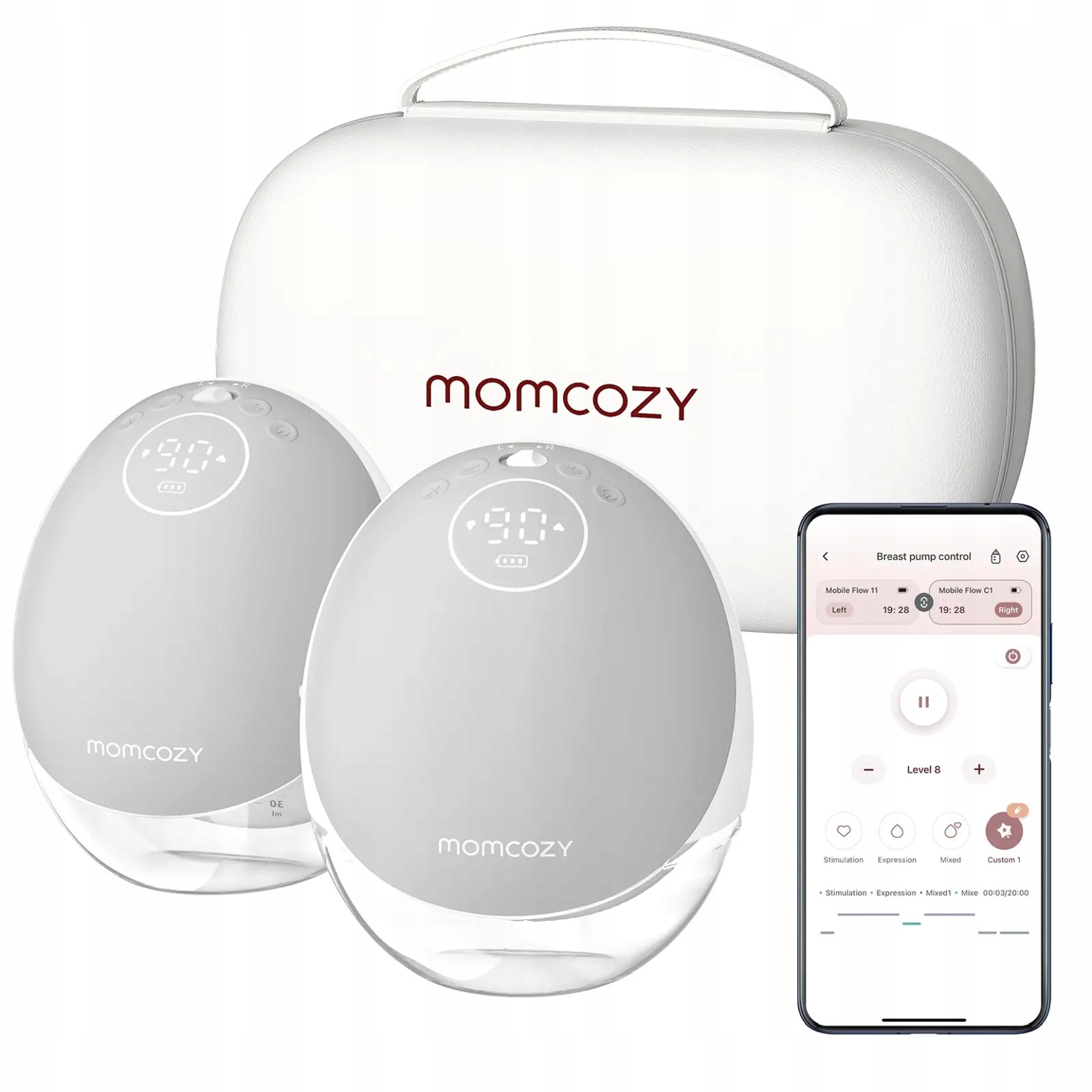 Laktator Momcozy M9 Podwójny Szary