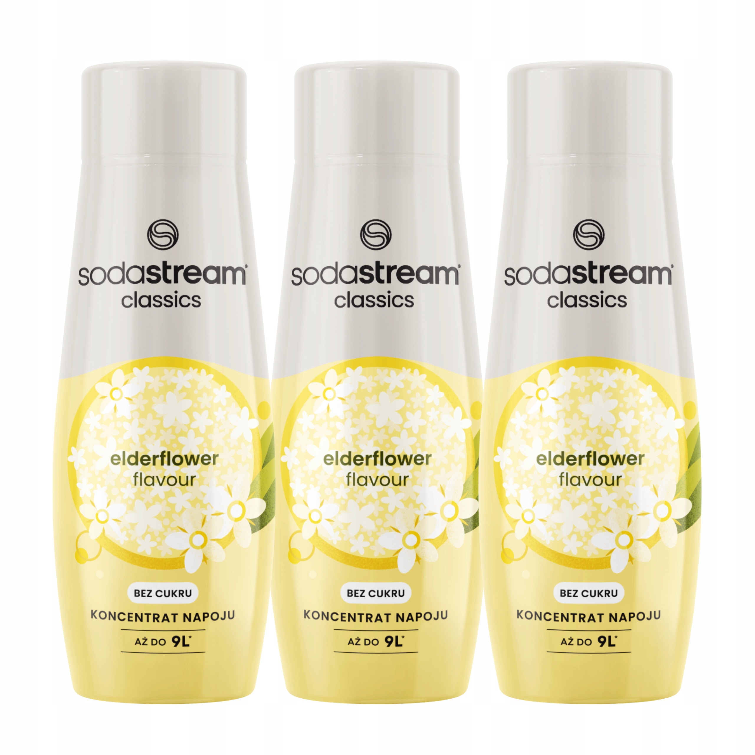 Sodastream koncentrát sirup šťáva ElderFlower Květ bezu bez cukru 440 ml x3