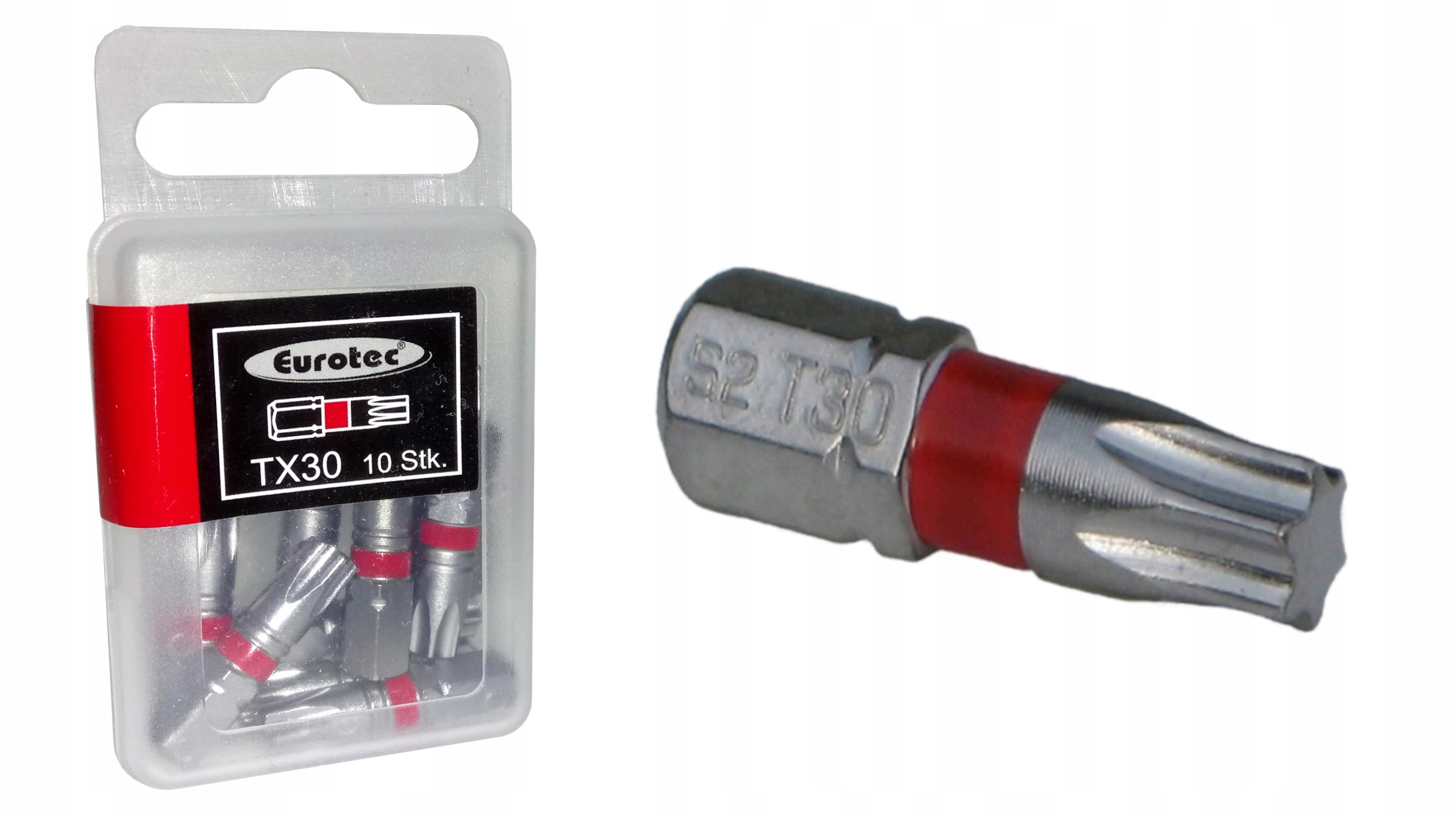 

Torx TX30 25MM Bit Czerwony Końcówka Eurotec 1SZT