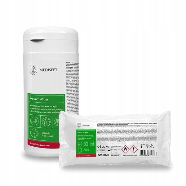 

Chusteczki dezynfekujące alkoholowe velox wipes