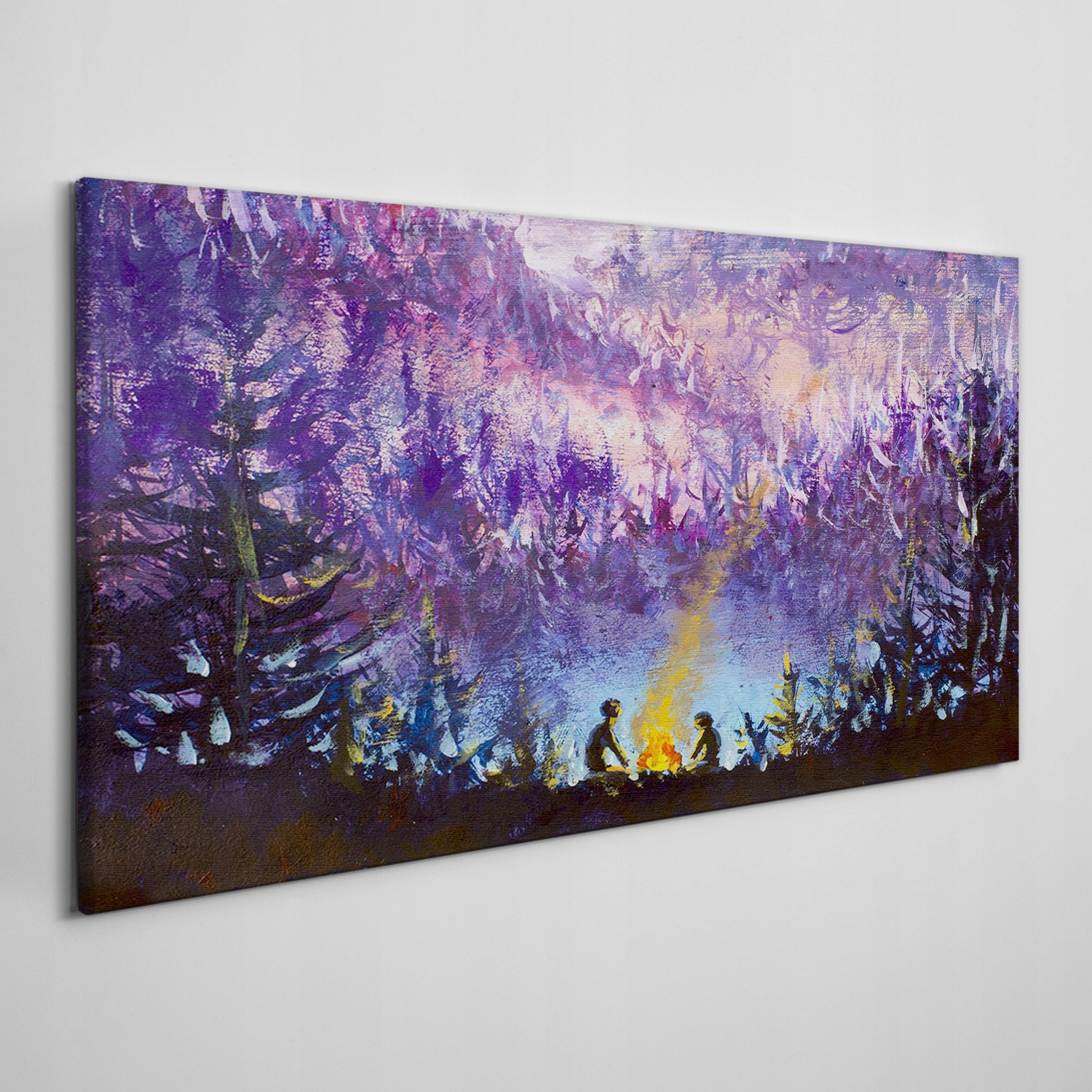 

Obraz na płótnie na ramie Ognisko las 140x70 cm