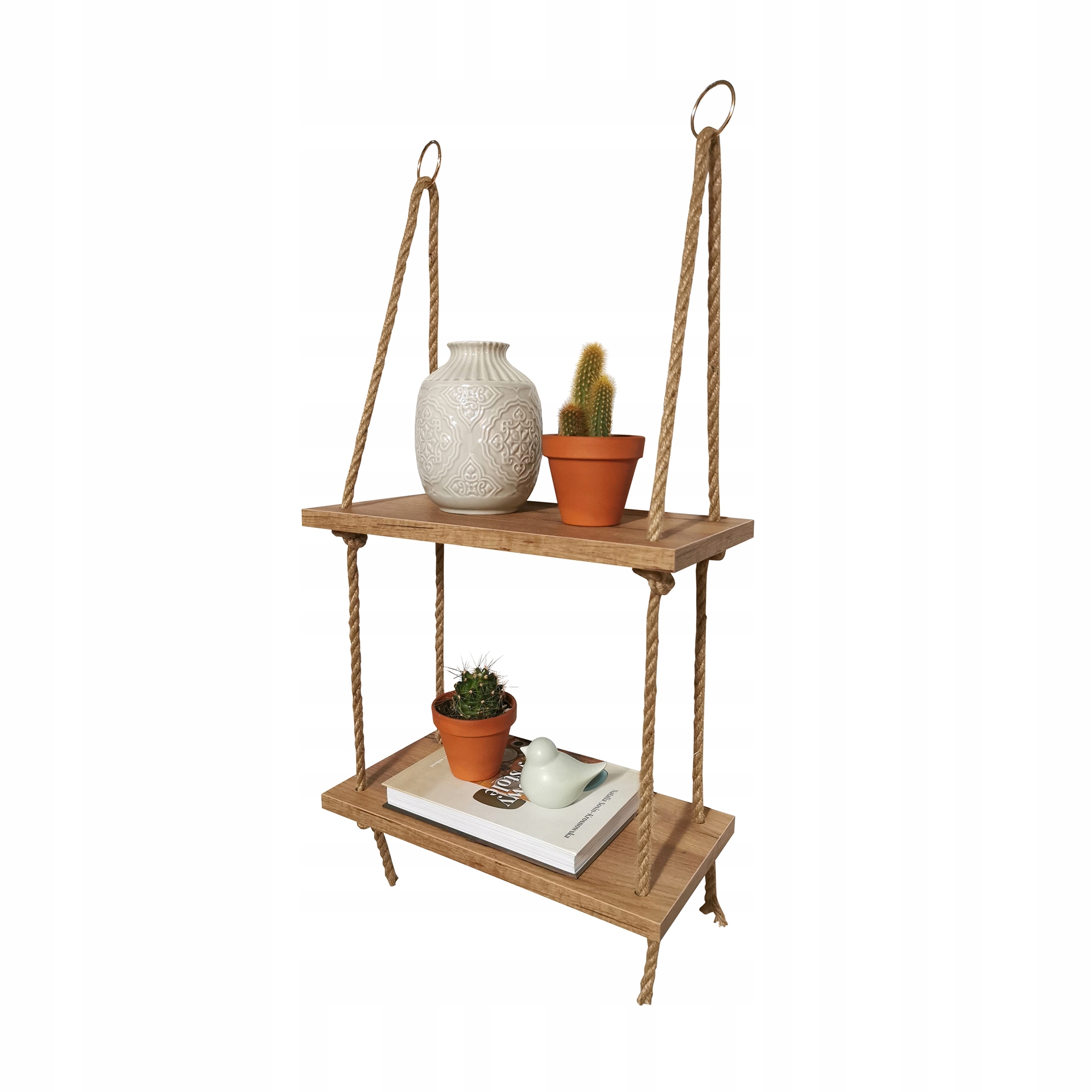 Wiszące półki na sznurkach linach złoty dąb 30 cm Kod producenta 1