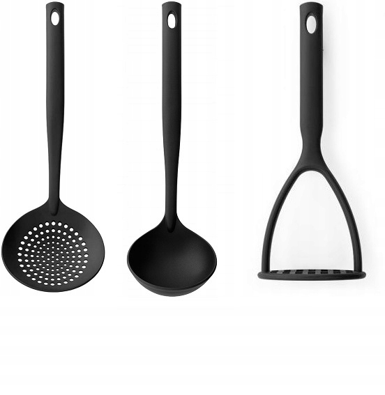 

Brabantia Black Line 3 szt :cedzak+chochla+tłuczek