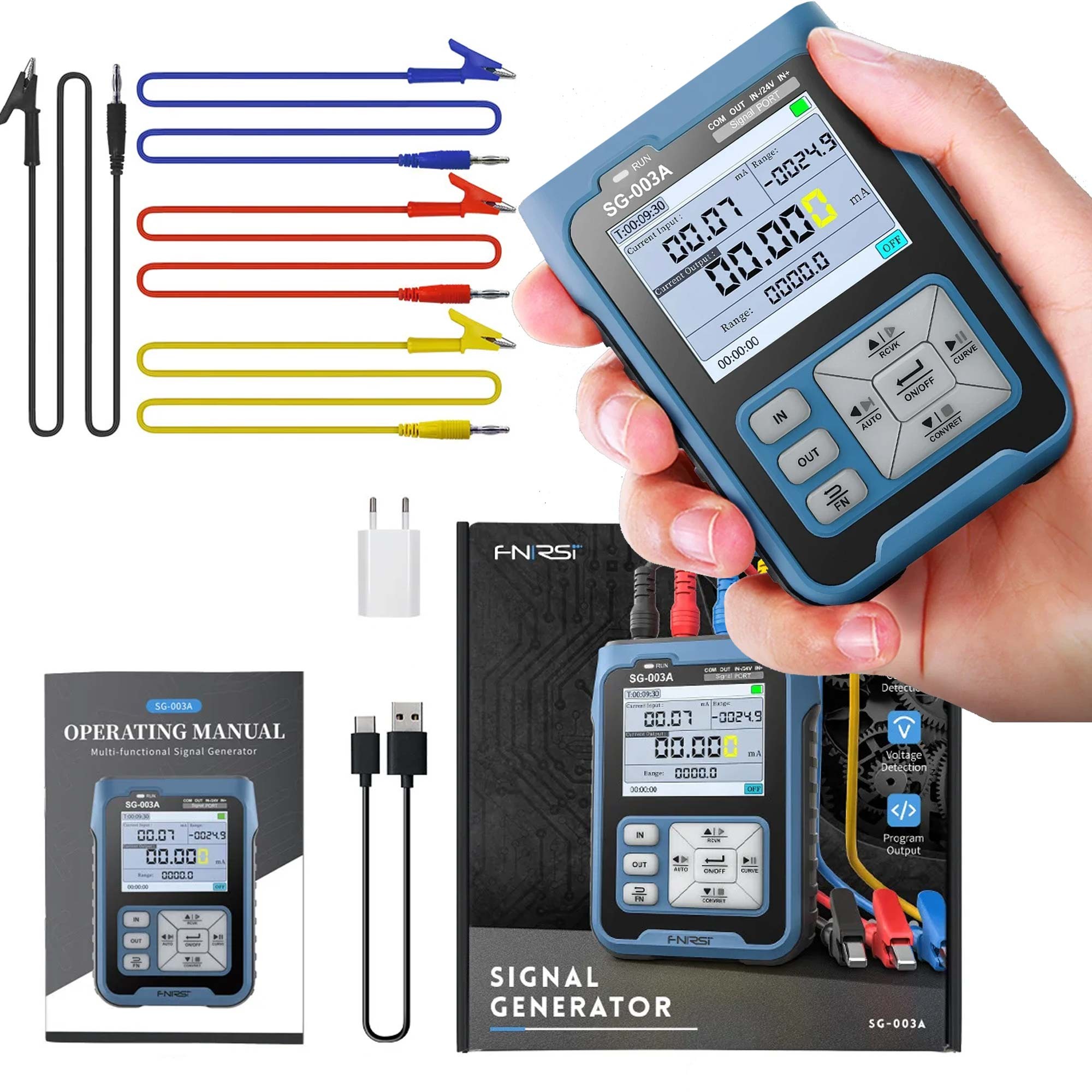 Fnirsi SG-003A Generátor signálů zapalovač kalibrátor proudová smyčka Pwm
