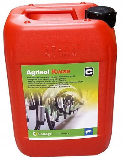 AGRISOL KWAS ŚRODEK DO MYCIA DOJAREK 10KG