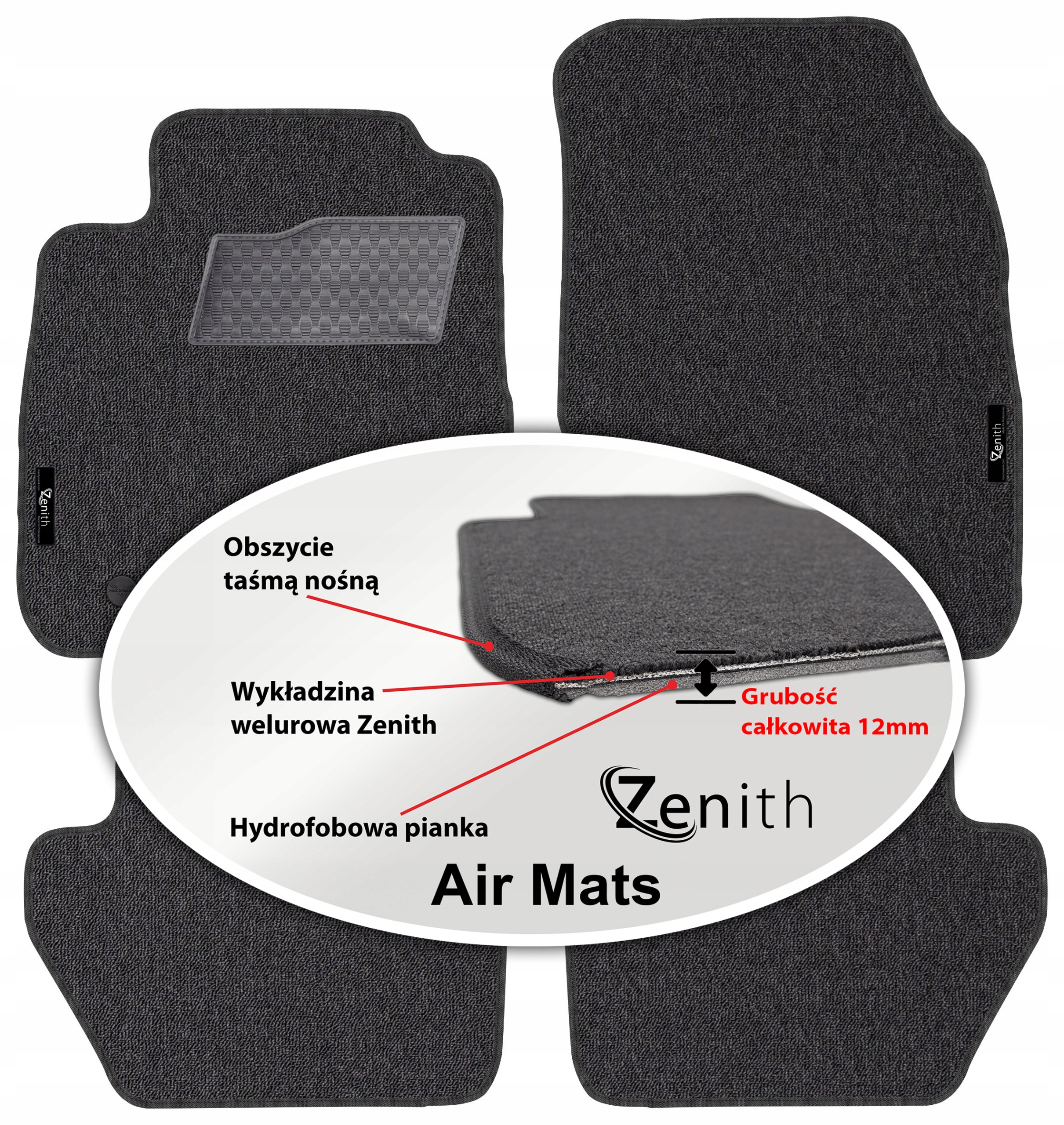 Ford Ecosport II 2012 Velúrové koberčeky do auta Zenith Air Mats