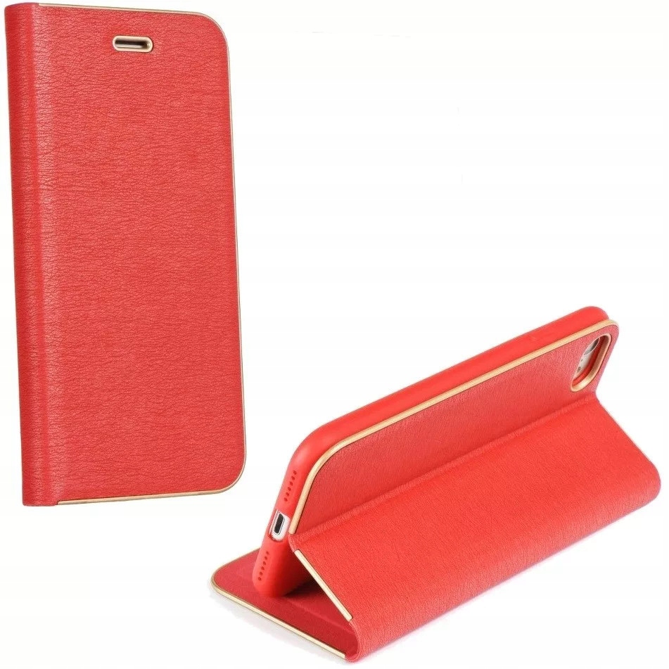 Samsung Galaxy A05 SM-A055F, Etui z klapką, stojak, Luna Book, czerwony