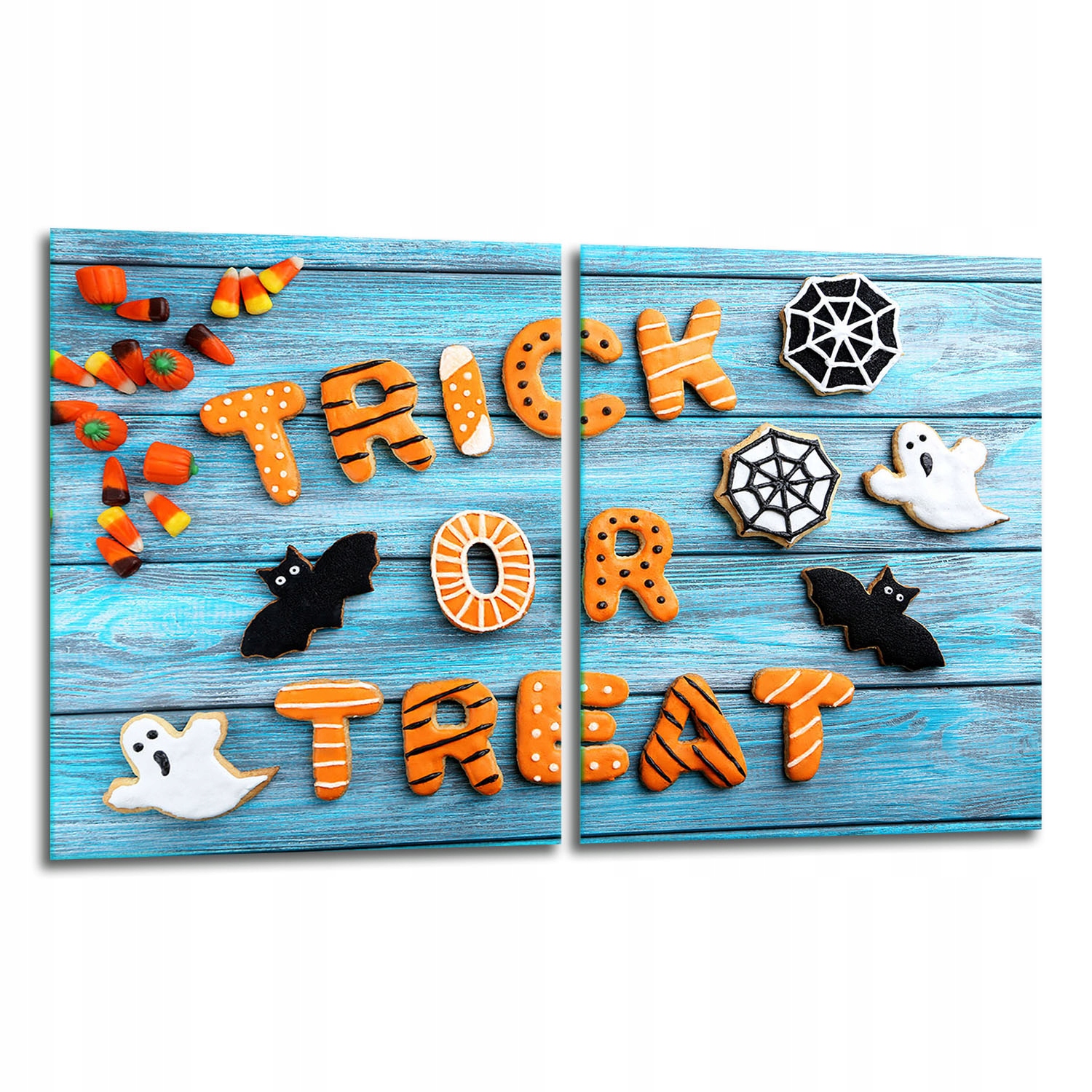 7v1 2x Skleněná Ochranná Deska Na Sporák 40x52 Halloween