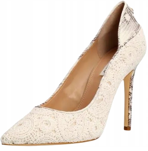 Guess Krajkové Lodičky Z Tkaniny S Podpatkem 40 Gpe