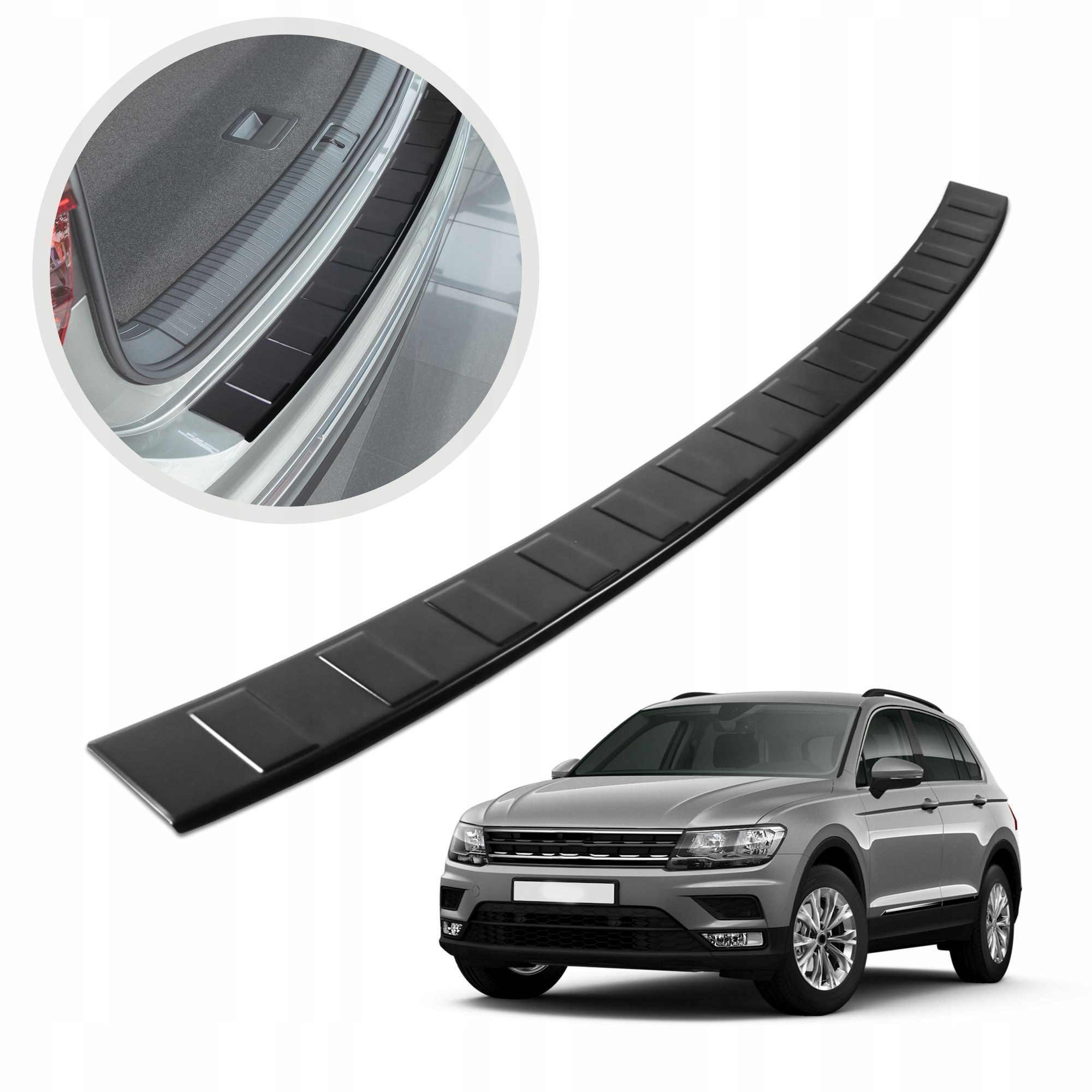 Ochranná lišta na zadný nárazník pre Vw Tiguan II 2016-2024 oceľ