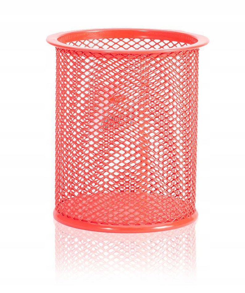 Biurowy PRZYBORNIK Organizacyjny na DŁUGOPISY Czerwony Net WYSOKA JAKOŚĆ