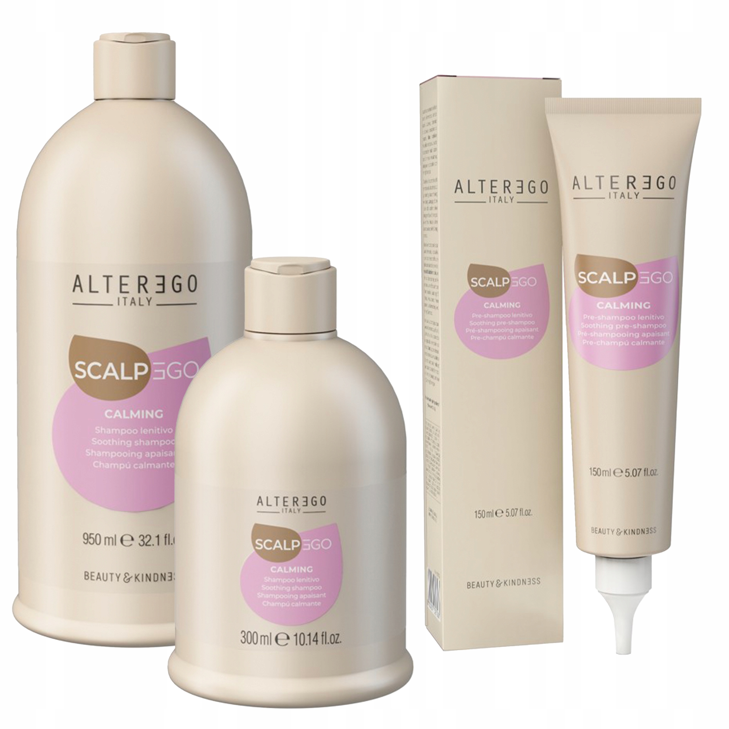 Alter Ego Scalpego Calming 2xŠAMPON 950+300 ml Šampon Příprava 150 ml