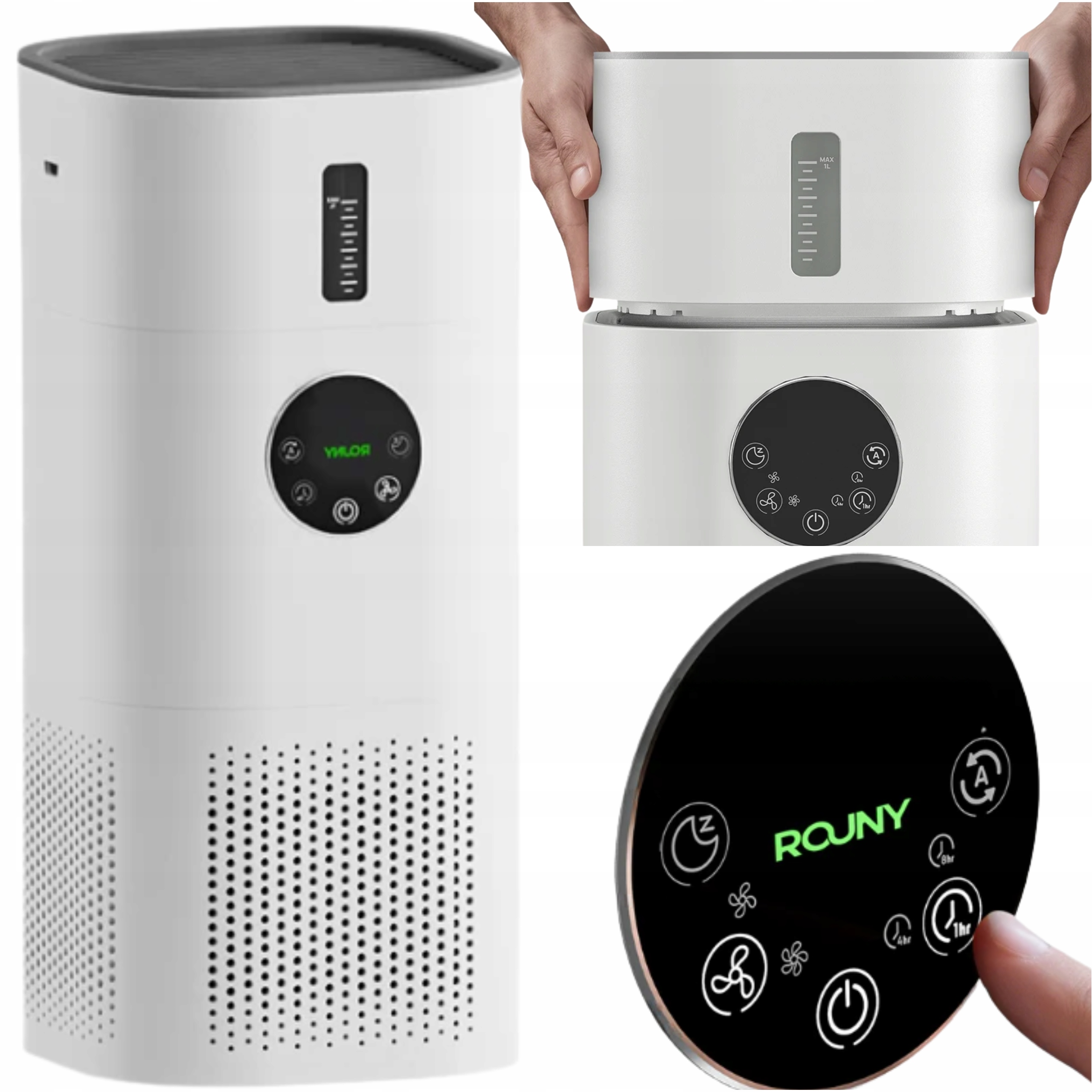 Elektrický čistič vzduchu s zvlhčovačem do pokoje domu, velký do 50 m2