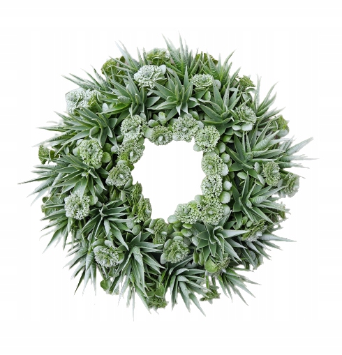 WIANEK WIOSENNY DEKORACJA NA DRZWI SUKULENTY