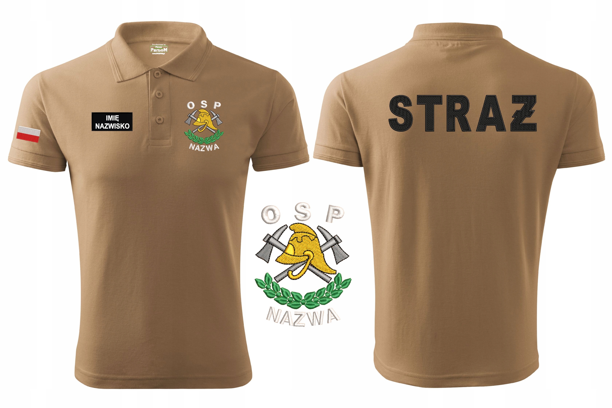 KOSZULKA POLO STRAŻ OSP NOMEX 998 OSP PSP ODZIEŻ strażacka haftowana Kod producenta 203_straz