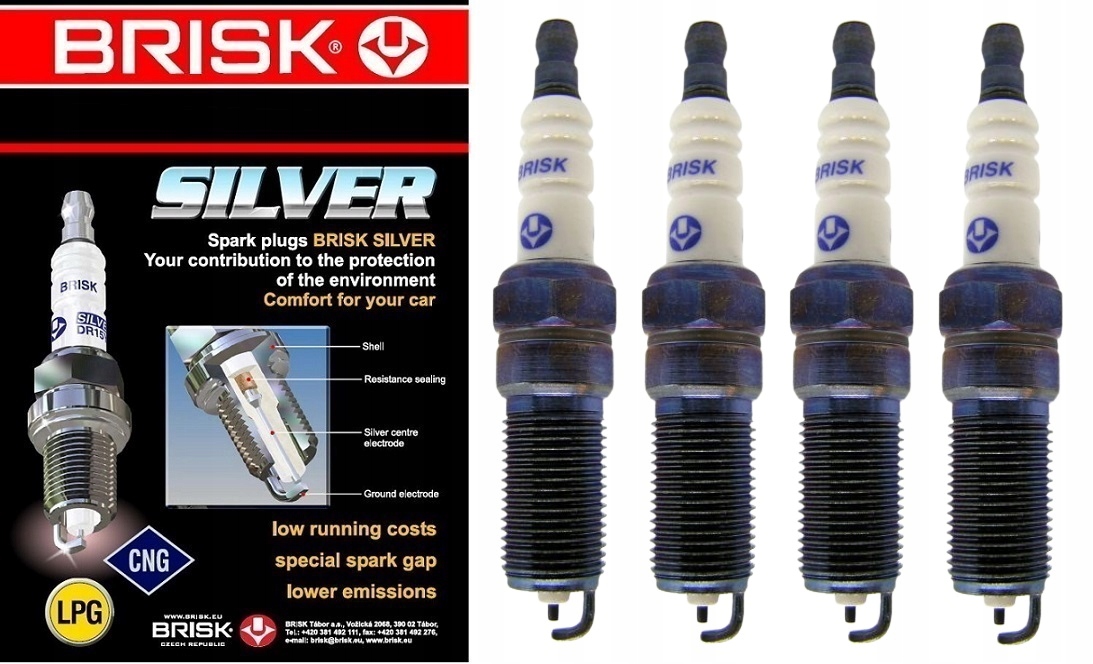 

4szt Brisk Silver Świeca Zapłonowa Lpg Cng 1723