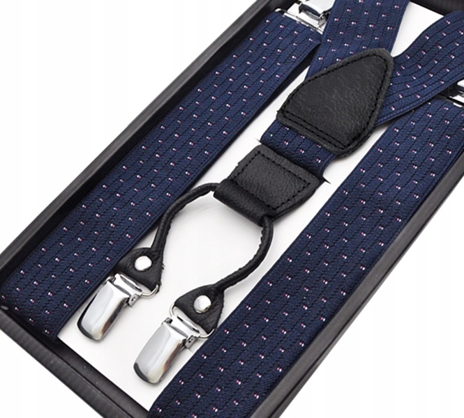 

Mocne Szelki Męskie 3,5 CM Z Gumy Oraz 100% Skóry