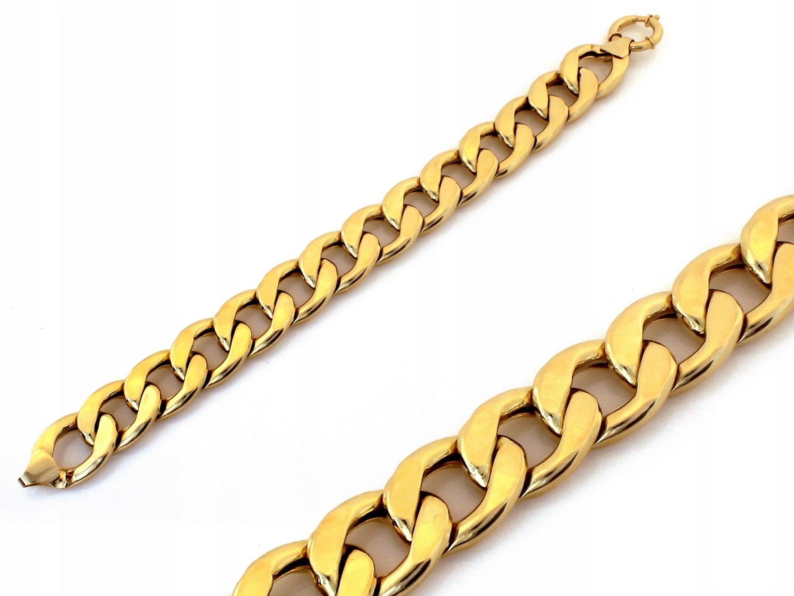 Pánský náramek zlatý pancířový řetěz 585 14k, hmotnost 30.28 g, velikost 22