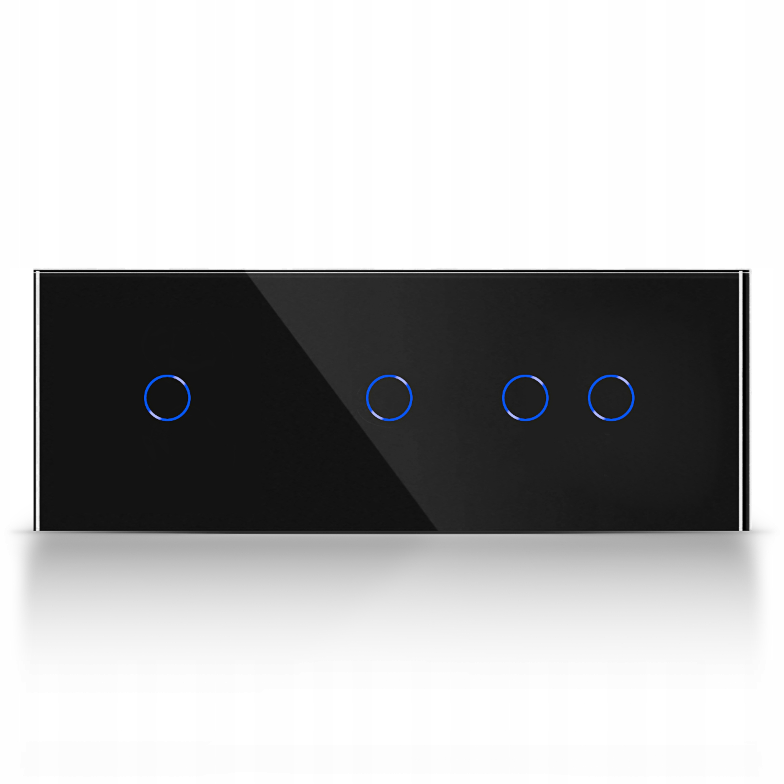 Dotykový Spínač Svetla 1+1+2 Wifi Trojitý Rámček 4K Tlačidlá Tuya Smart