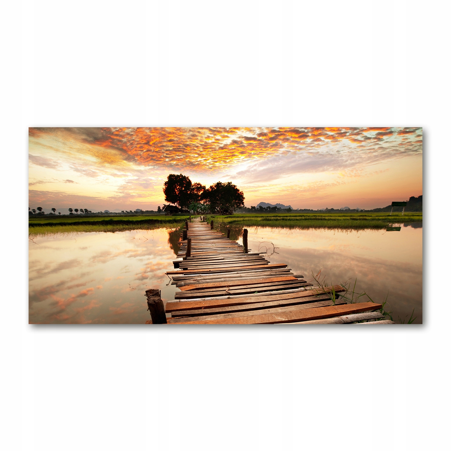 

Foto obraz szkło hartowane Drewniany most 140x70