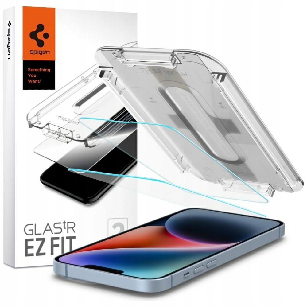 Szkło hartowane Spigen Glas.TR "ez Fit" do iPhone 17e/16e/14/13/13 Pro 2sz