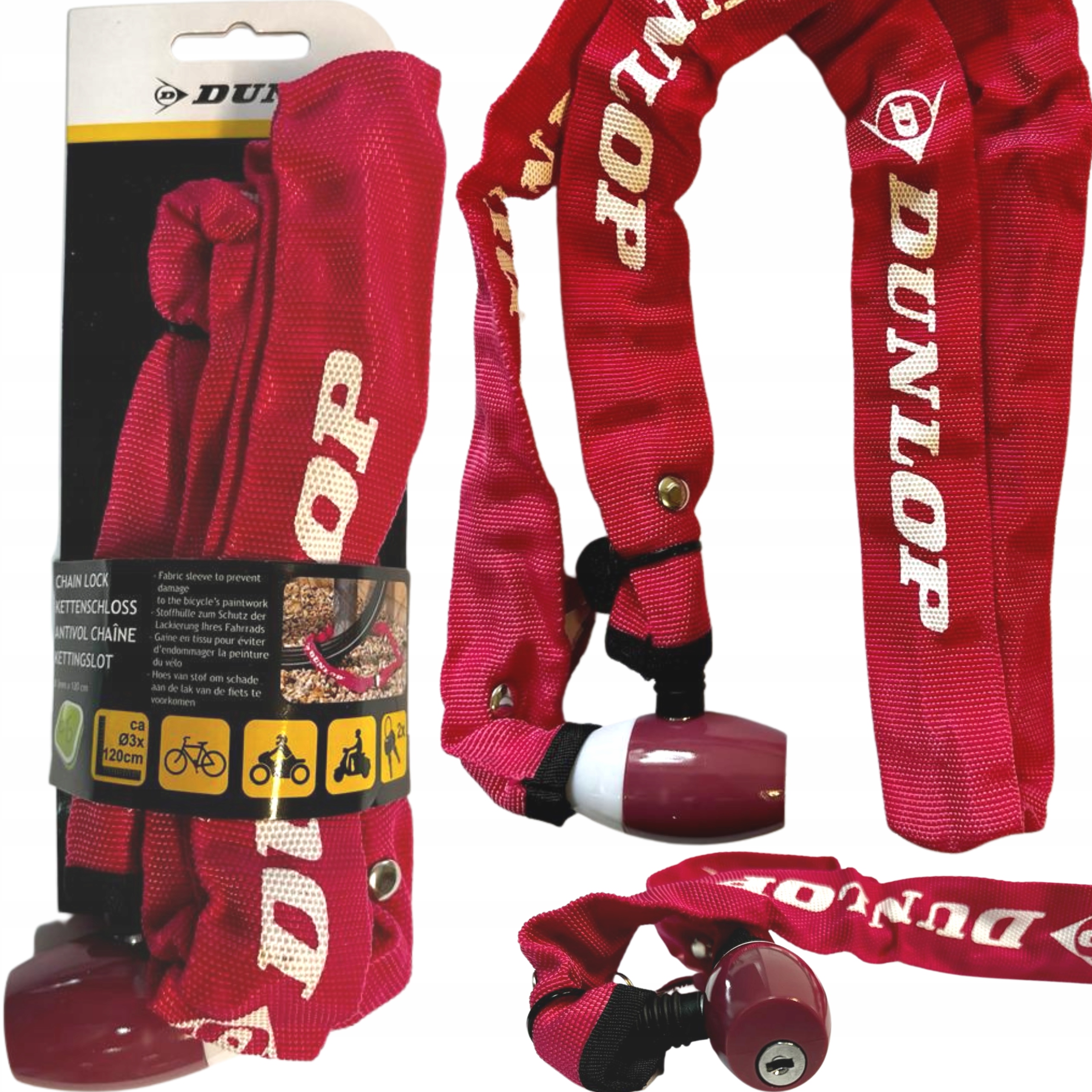 

Zapięcie Łańcuch Do Roweru Blokada Rowerowa Dunlop