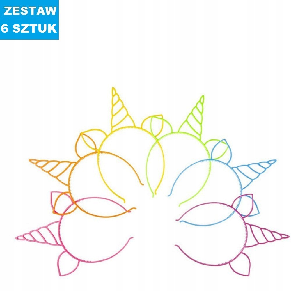 

Opaski Do Włosów "jednorożec-mix" 6 s
