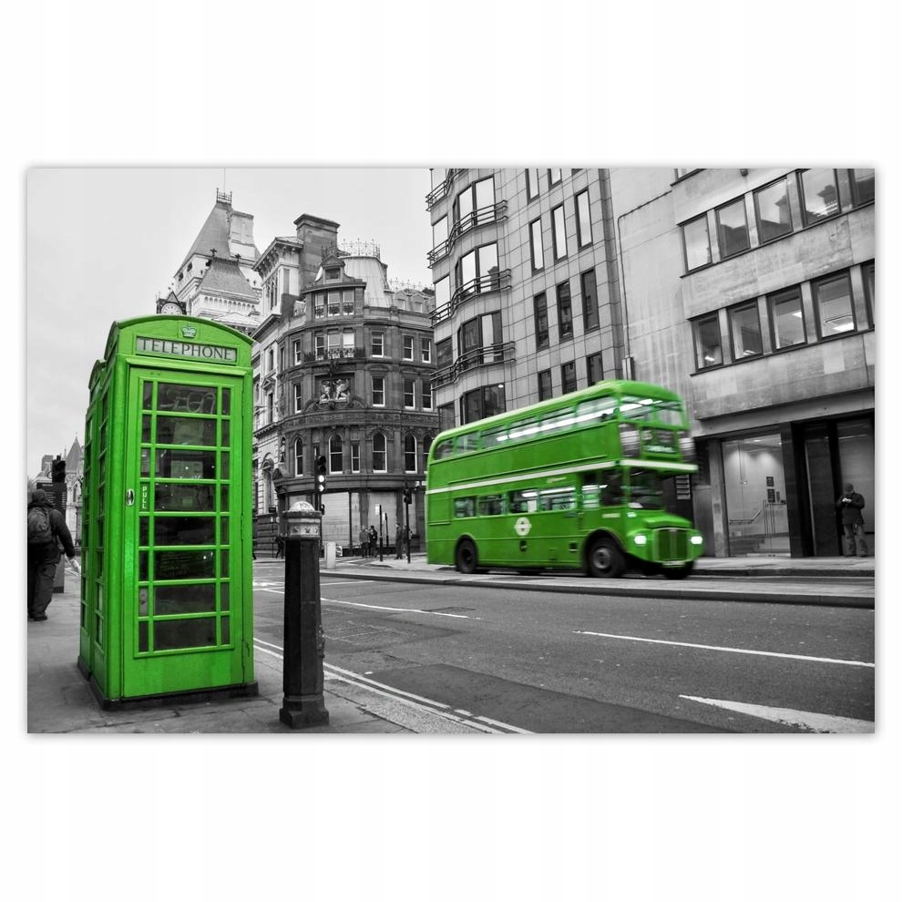 

Plakaty 60x40 Limonkowa budka telefon