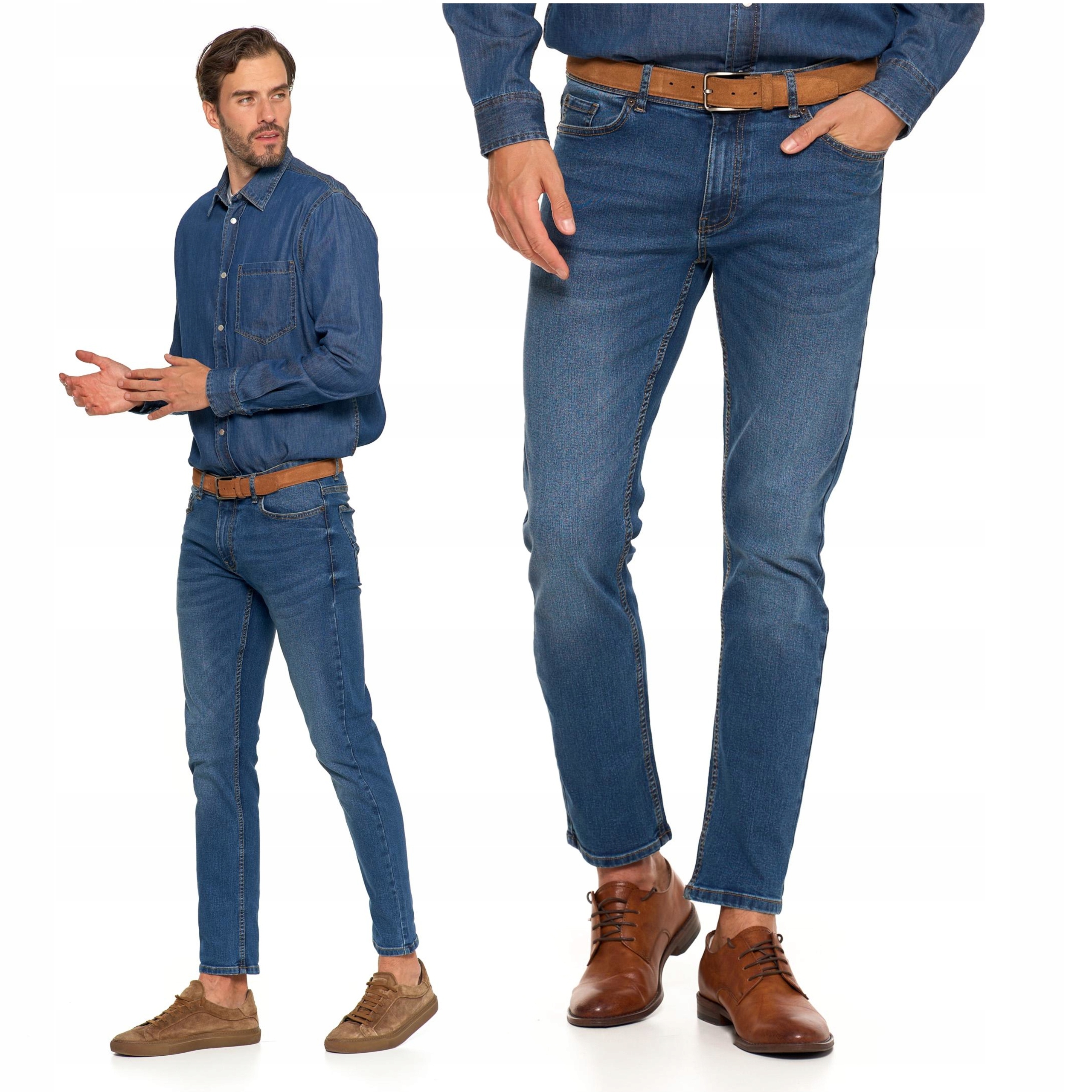 Džínové kalhoty Klasické Pánské Dlouhé Jednoduché Pohodlné Moraj vel. 33