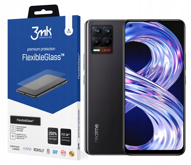 

Szkło Hybrydowe FlexibleGlass 3MK do Realme 8