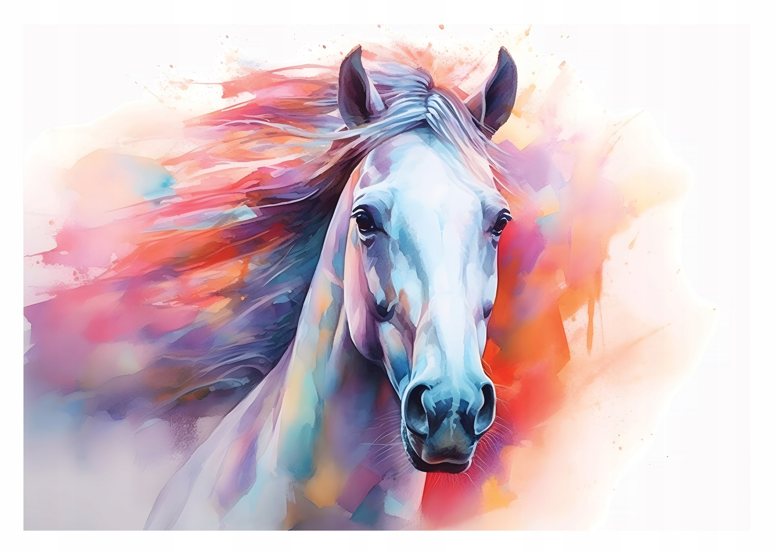 Fototapeta Kôň Akvarela pre dievčatko 416x254