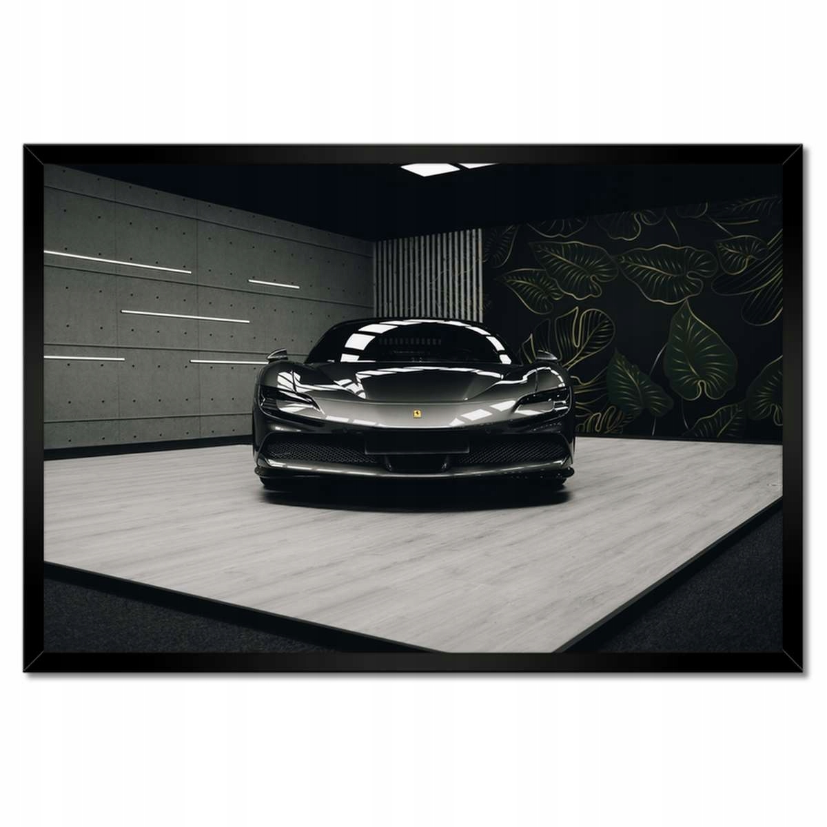 Plakáty v rámu 60x40 Černé Ferrari Auto