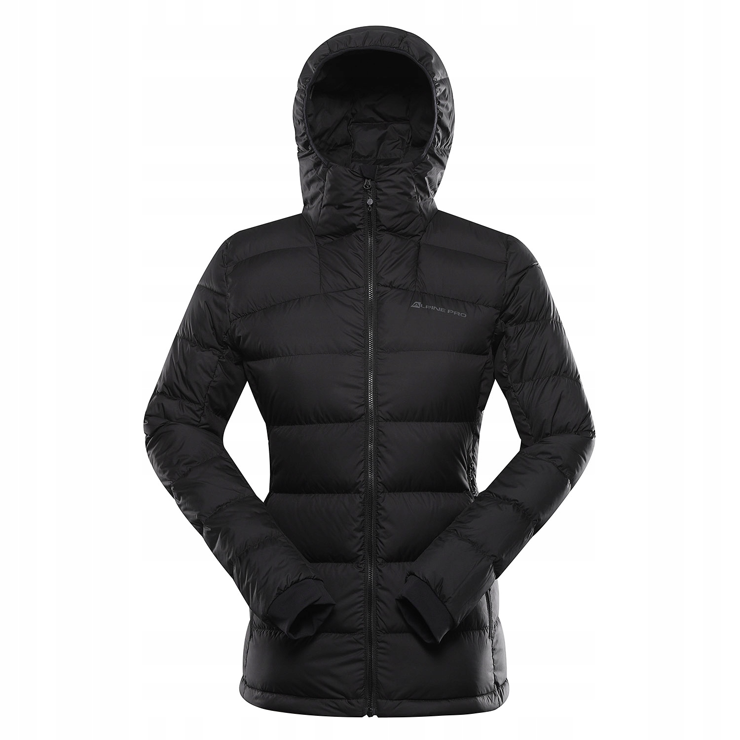 Alpine Pro Kurtka damska puchowa z kapturem Rogita czarny r.M
