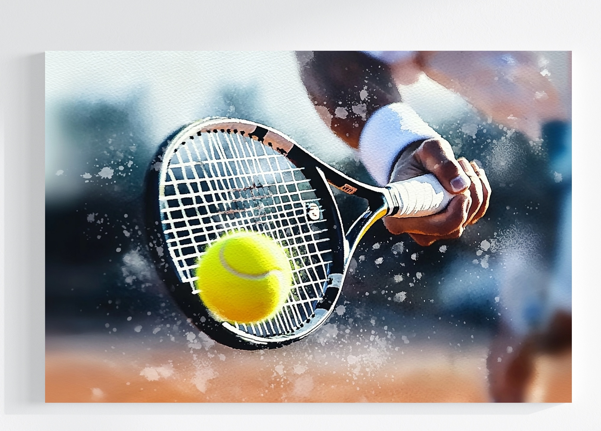 Obraz Na Plátně Canvas Tenis Sport Raketa Míč Kort Akce Pohyb 120x80