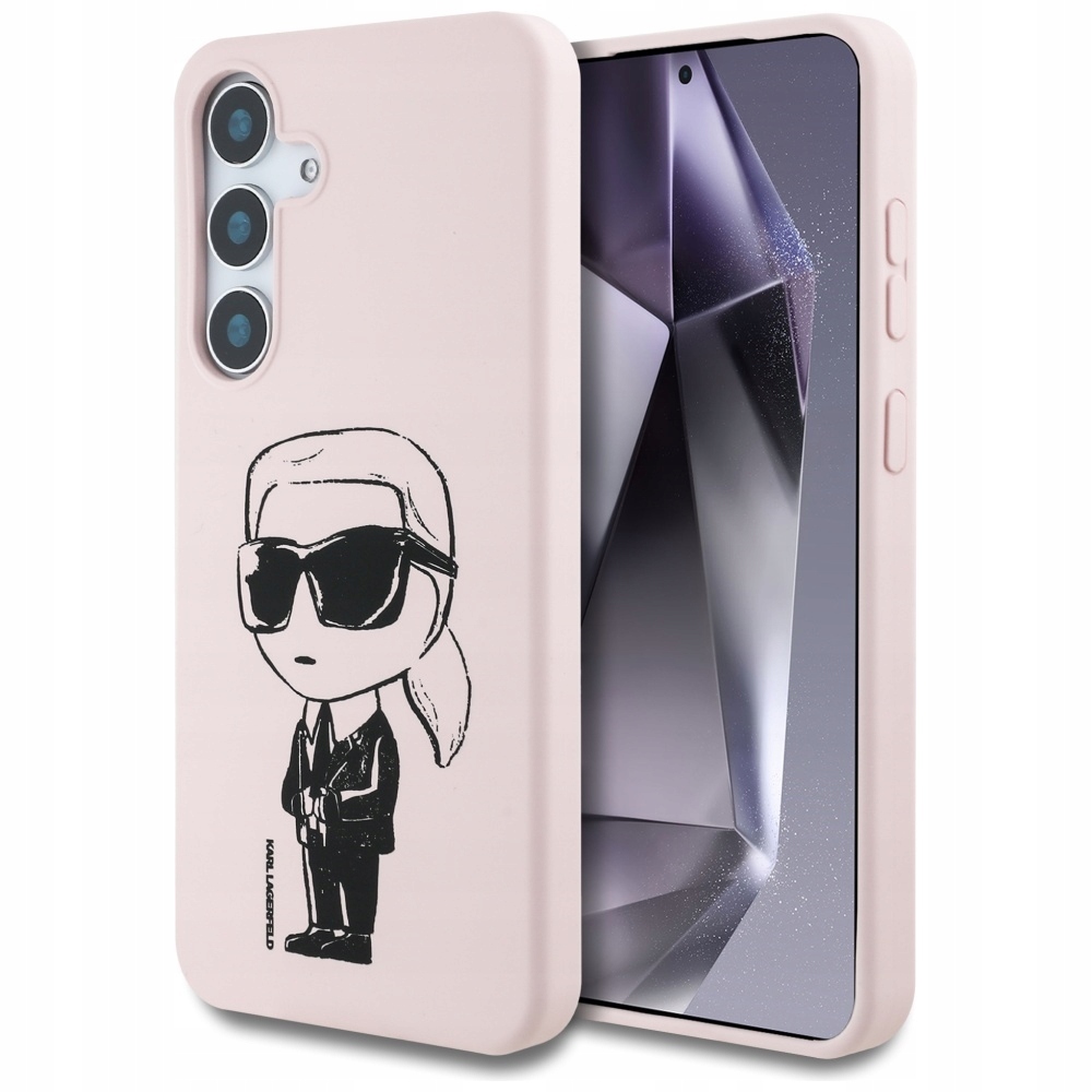 Pouzdro Karl Lagerfeld Silicone Graffiti Ikonik Printed Logo MagSafe pro Sam
