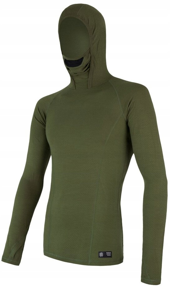 Bielizna Koszulka Męska Kaptur Sensor Wełna Merino Df Tee Ls Hooded r. L