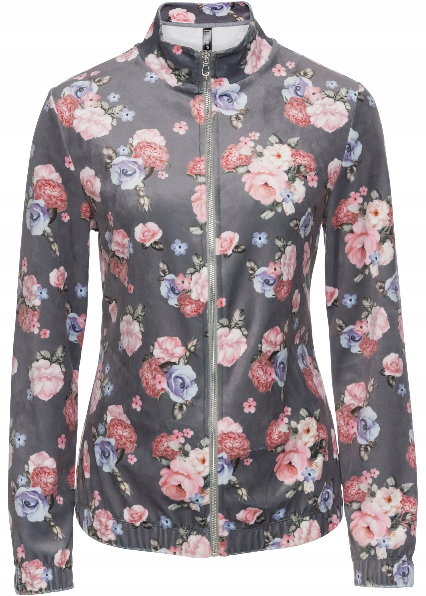 O521 BPC KURTKA WELUROWA W KWIATY WIOSNA 1AC 36/38