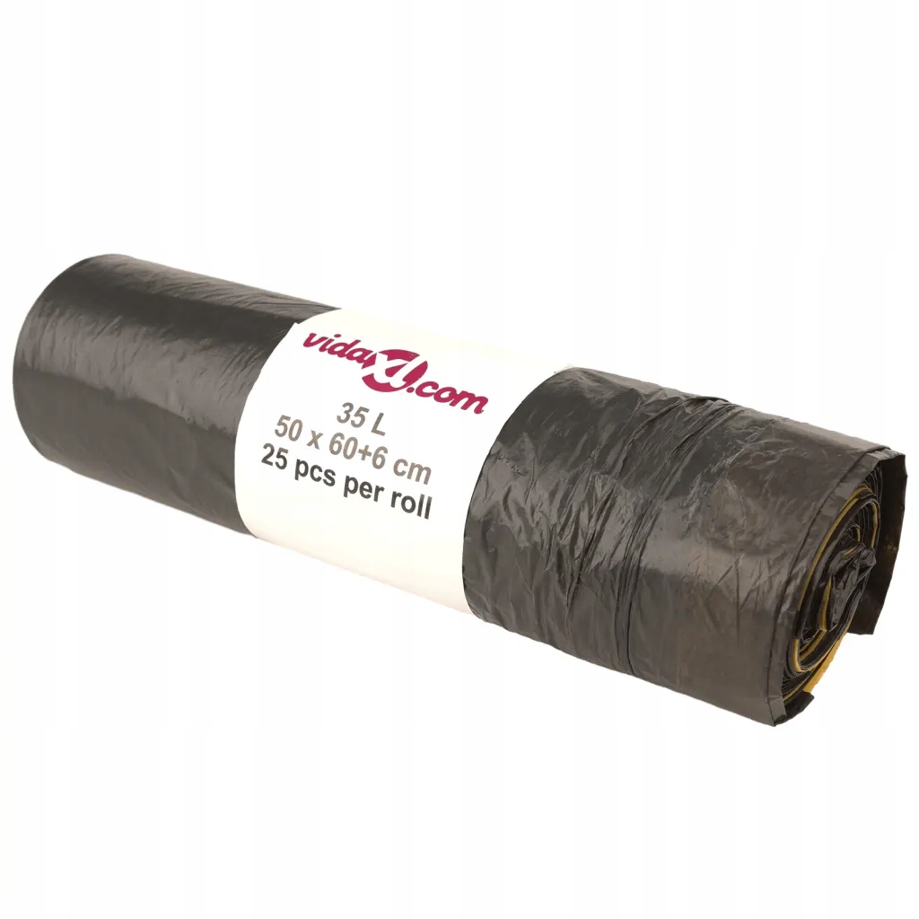 Levně vidaXL Pytle na odpadky, stahovací páskou, 250 ks, černé, 35 L