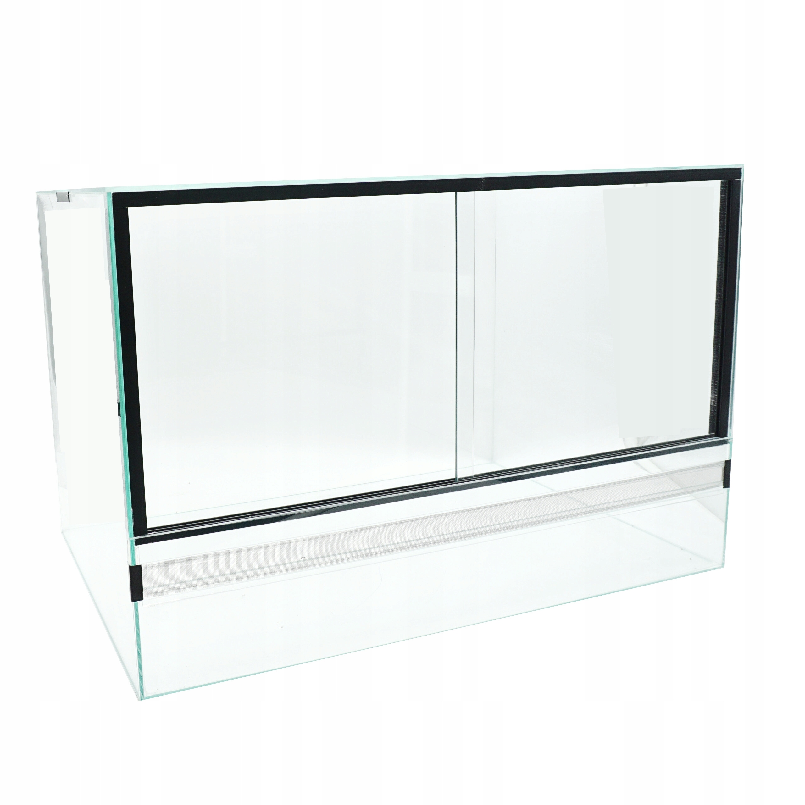 Terrarium 60x40x40cm dla gekona, węża naziemnego szklane, poziome