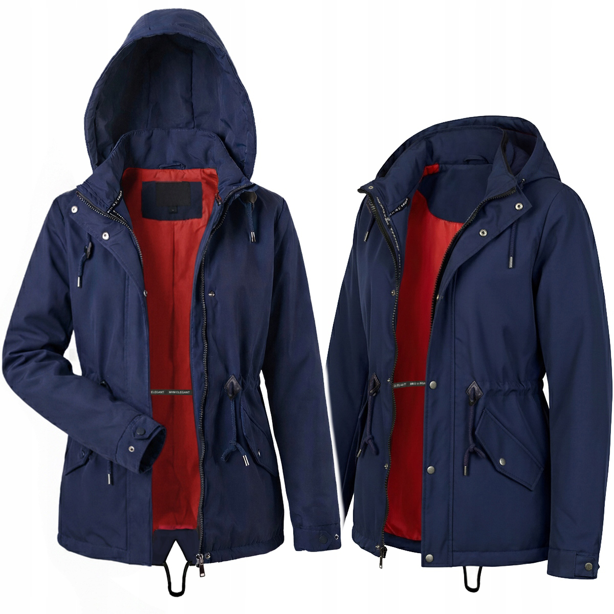 Dámská přechodná jarní bunda Parka s kapucí 3 Barvy 4XL