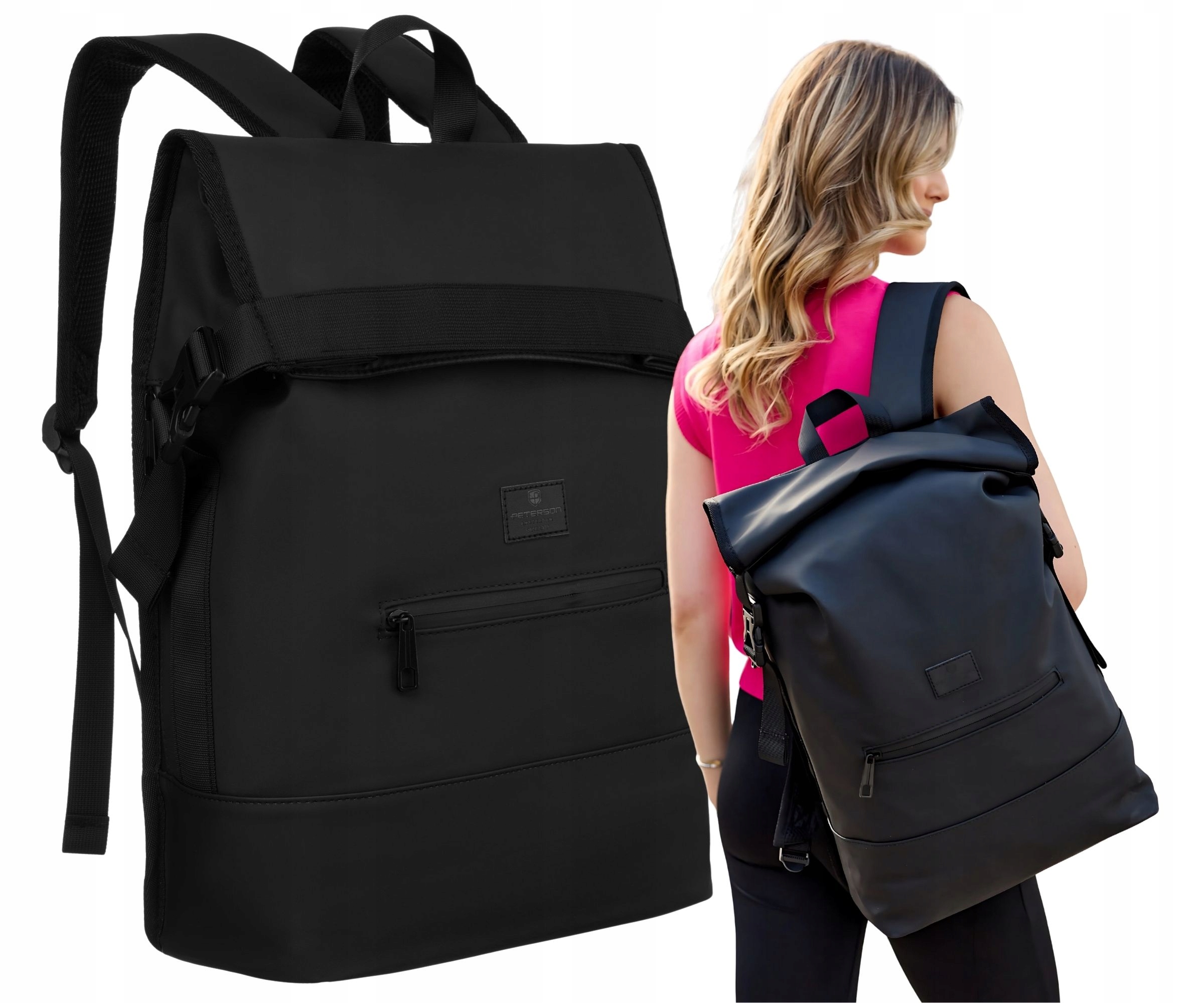Peterson duży plecak miejski funkcjonalny biznesowy podróżny do pracy a4