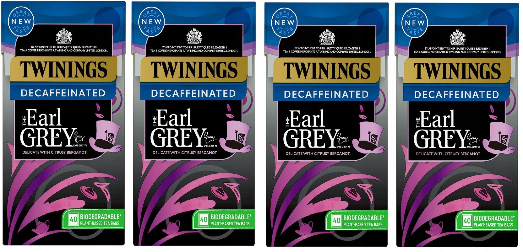 Twinings Earl Grey Decaf 4x40tb herbata bezkofeinowa Uk