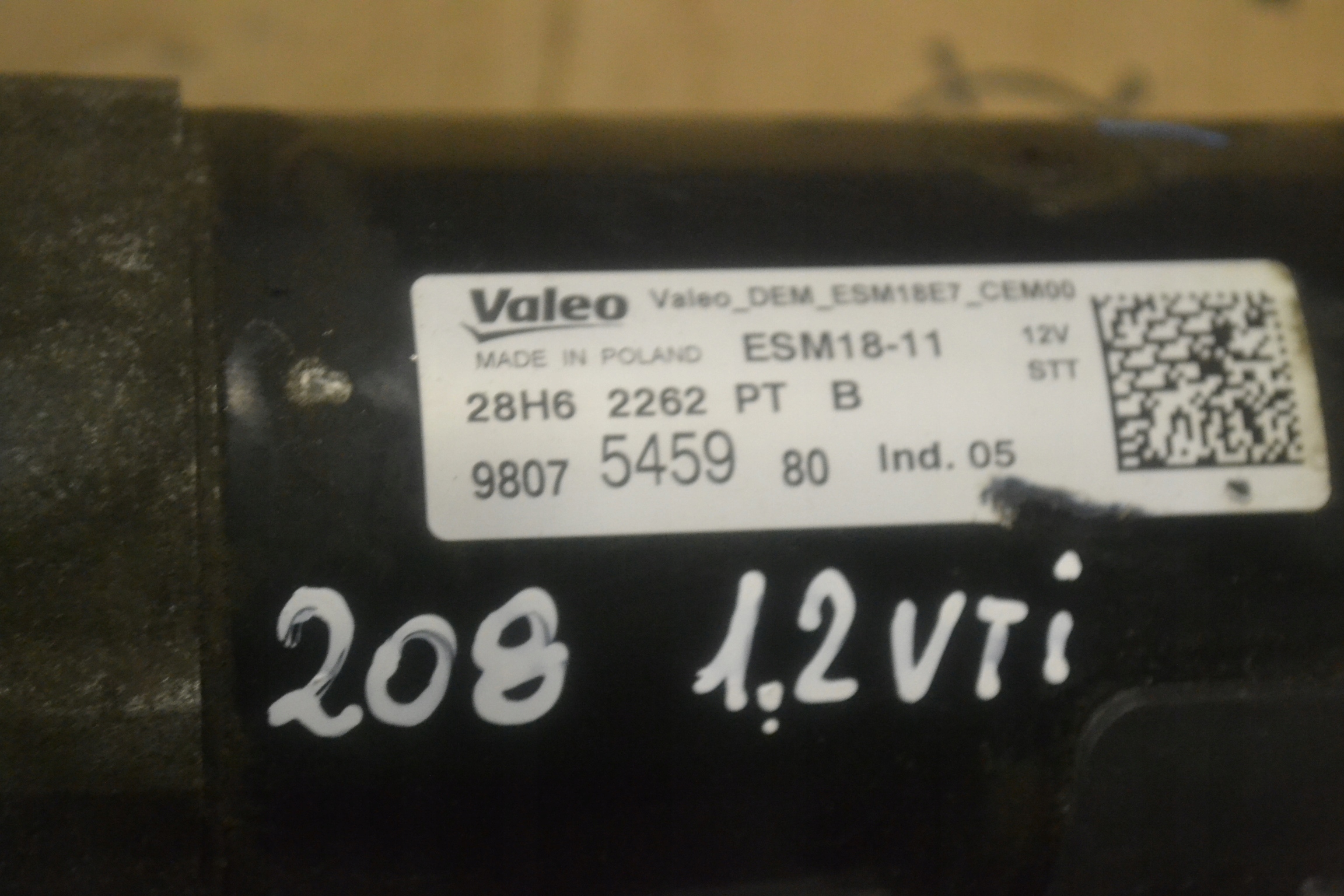 starter CITROEN C3 1.2 14r 9807545980